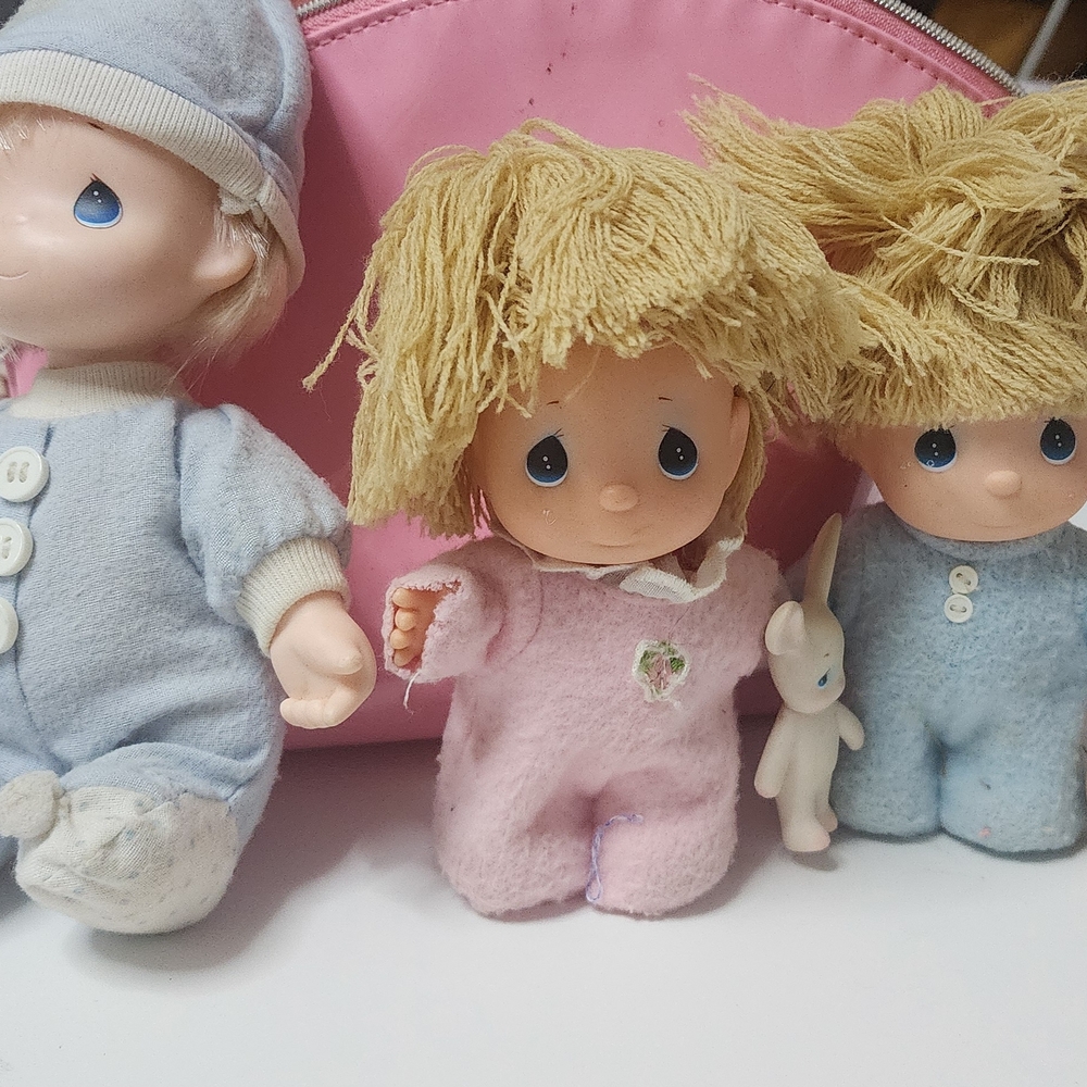 COLLECT Vtg My First Precious Moments Baby Doll Boy Art 1992 And 1989 Boy & Girl